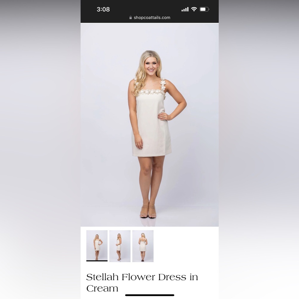 White/Cream Flower Dress
